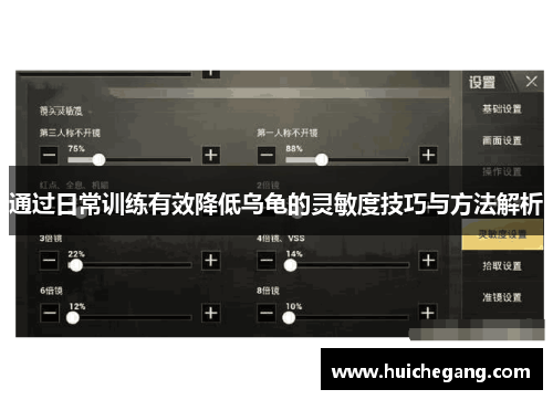 通过日常训练有效降低乌龟的灵敏度技巧与方法解析